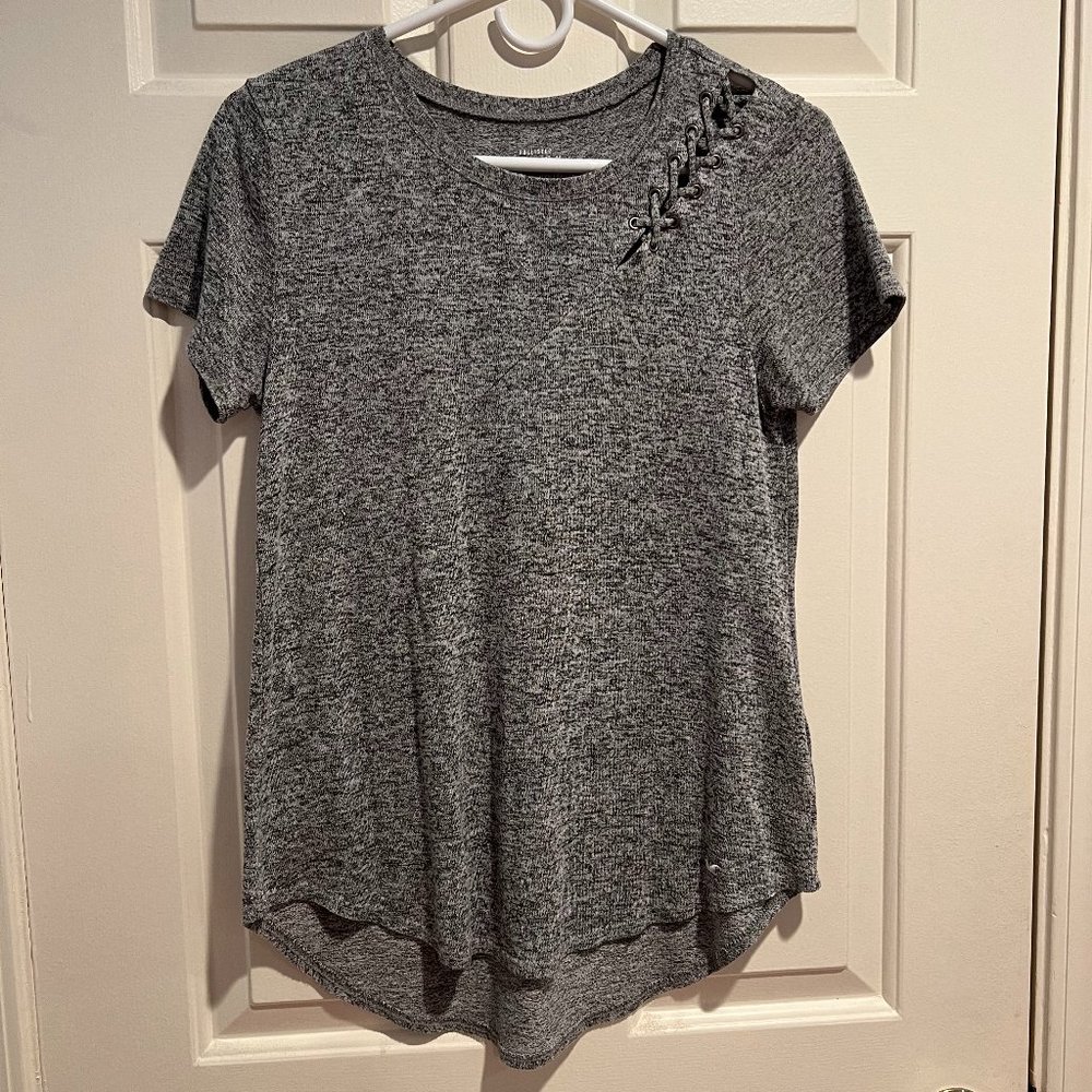 Heather Gray Hollister Flowy T-Shirt